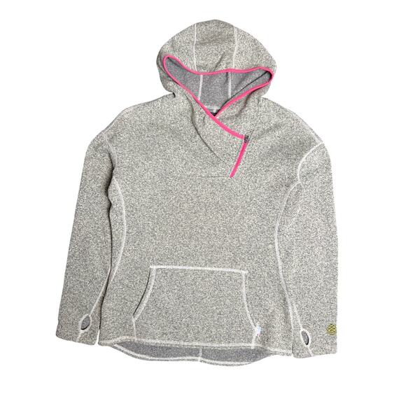 Stio Green Fleece Hooded Sweatshirt Women Size L - Picture 1 of 7